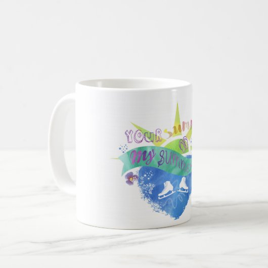 Uw zomerontwerp voor het Schaats van het Cijfer va Koffiemok (Voorkant links)