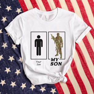 Uw zoon mijn zoon camo soldaat grappige militaire  t-shirt