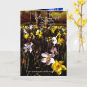 Uw zoon verlaat een gat in onze harten, sympathie kaart (Gele Bloem)