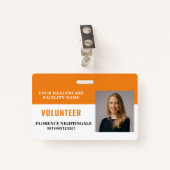 Uw zorgbedrijf Fotovrijwilliger Badge (Voorkant met clip)