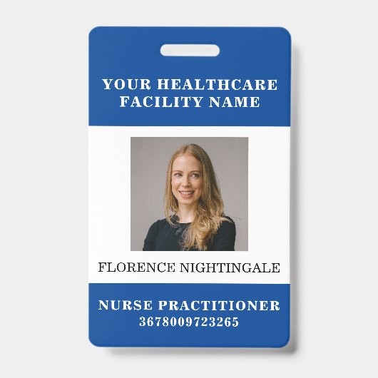 Uw zorgbedrijf personeelsfoto badge (Voorzijde)