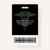 Uw zorgbedrijf - Zwarte Fotonaam Badge (Achterkant)