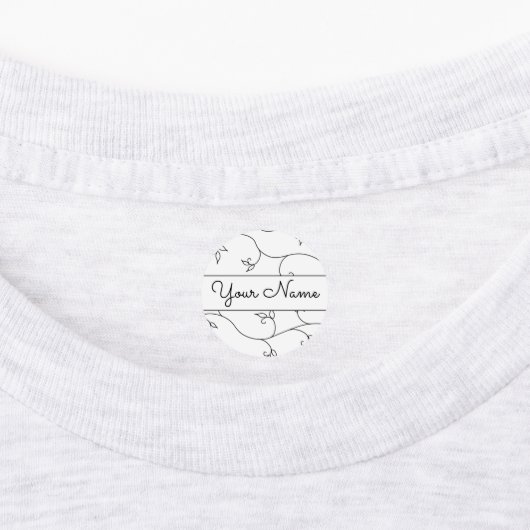 Uw zwarte en witte handbediende handbediende labels (Aangebracht)