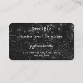 Uw zwarte, glitter-look-creditcard voor uw Logo Visitekaartje (Achterkant)
