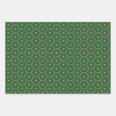 Uwe Hoogheid Elegant Motief Roze & Groen Inpakpapier Vel (Voorkant 3)