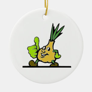 Uwe met duimen omhoog keramisch ornament