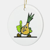 Uwe met duimen omhoog keramisch ornament (Links)