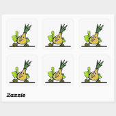 Uwe met duimen omhoog vierkante sticker (Vel)