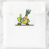 Uwe met duimen omhoog vierkante sticker (Tas)