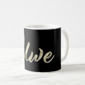 Uwe Name whitegold Tasse Teetasse Kaffeetasse Koffiemok (Voorkant rechts)