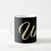 Uwe Name whitegold Tasse Teetasse Kaffeetasse Koffiemok (Voorkant links)