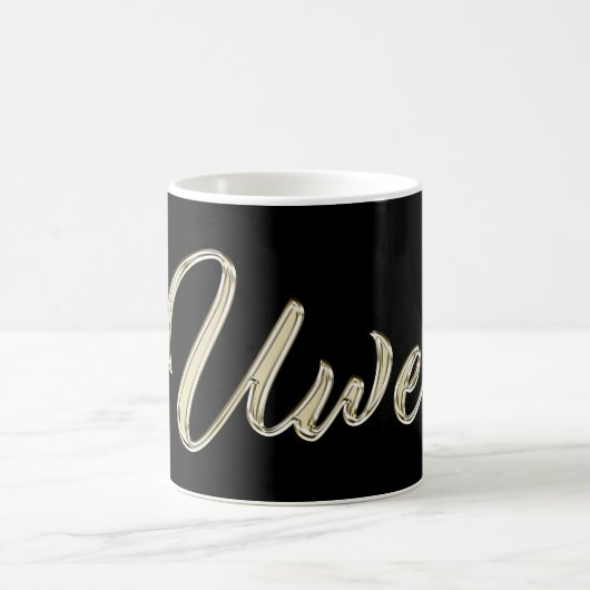 Uwe Name whitegold Tasse Teetasse Kaffeetasse Koffiemok (Center)