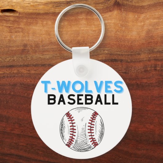 Uwharrives Timberwolves Baseball Keychain (Voorkant)