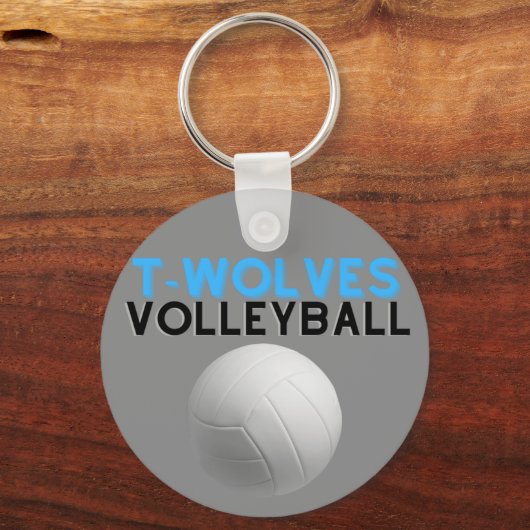 Uwharrives Timberwolves Volleyball Sleutelhanger (Voorkant)
