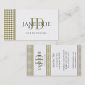 UwJobTitle Monogram Dot Gold Paper Visitekaartje (Voorkant / Achterkant)