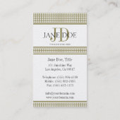 UwJobTitle Monogram Dot Gold Paper Visitekaartje (Achterkant)