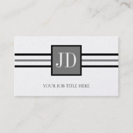 UwJobTitle Monogram Premium Platinum-papier Visitekaartje