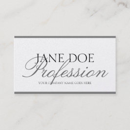 UwJobTitle Silver Script Platinum Paper Visitekaartje