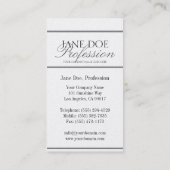 UwJobTitle Silver Script Platinum Paper Visitekaartje (Achterkant)