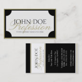 UwTaakTitel W/B Gold Border/ Manuscript Visitekaartje (Voorkant / Achterkant)