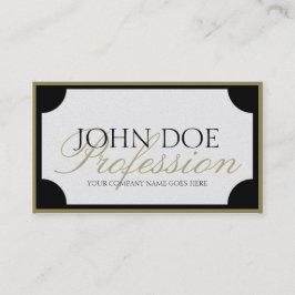 UwTaakTitel W/B Gold Border/ Manuscript Visitekaartje