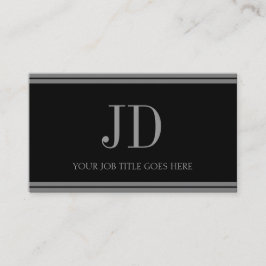 UwTaakTitel zwarte/Antiek zilverstripes Visitekaartje
