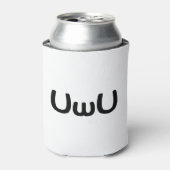 UwU Gelukkig Anime Gezicht Emoticon Blikjeskoeler (Blikje Voorkant)