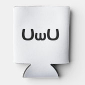 UwU Gelukkig Anime Gezicht Emoticon Blikjeskoeler (Voorkant)