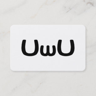 UwU Gelukkig Anime Gezicht Emoticon Visitekaartje
