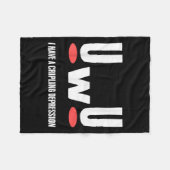 Uwu I Have Crippling Depression Mental Health Awar Fleece Deken (Voorkant (Horizontaal))