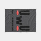 Uwu I Have Crippling Depression Mental Health Awar Fleece Deken (Voorkant (Horizontaal))