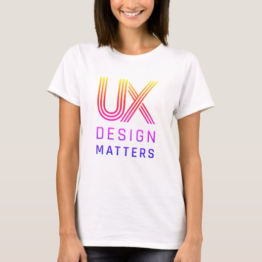 UX Design Matters Rainbow Logo Women's T-Shirt (Voorkant)
