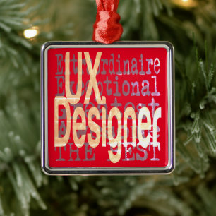 UX Designer Extraordinaire Metalen Ornament