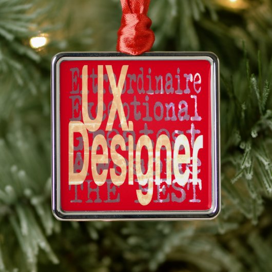 UX Designer Extraordinaire Metalen Ornament (Boom)