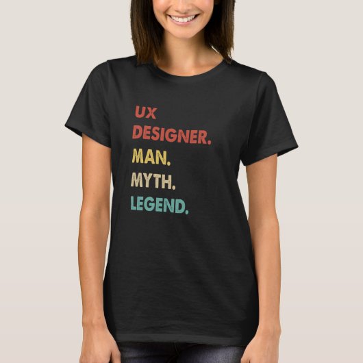 UX Designer Man Myth Legend 1 T-shirt (Voorkant)