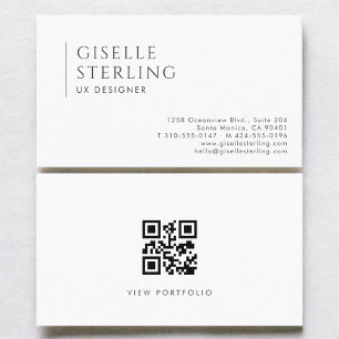 UX Designer Modern Professioneel QR Code Visitekaartje