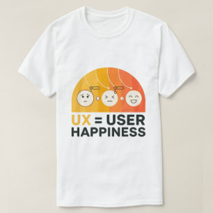 UX is het geluk van de gebruiker Funny UI / UX Des T-shirt
