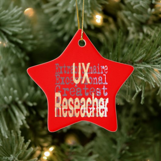 UX Researcher Extraordinaire Keramisch Ornament (Boom)
