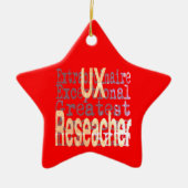 UX Researcher Extraordinaire Keramisch Ornament (Voorkant)