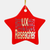 UX Researcher Extraordinaire Keramisch Ornament (Achterkant)