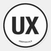 UX STICKER (Voorkant)