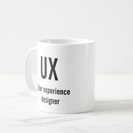 UX, User experience designer Koffiemok (Voorkant links)