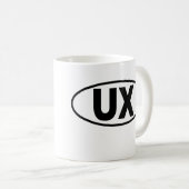 UX User Experience Mok - Black oval logo (Voorkant rechts)