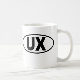 UX User Experience Mok - Black oval logo