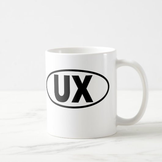 UX User Experience Mok - Black oval logo (Rechts)