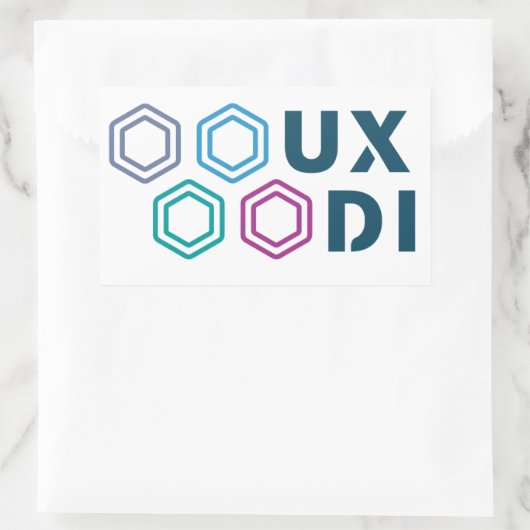 UXDI-Sticker Rechthoekige Sticker (Tas)