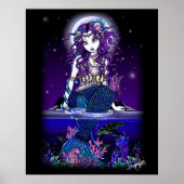 "Uxia" Midnight Mermaid Poster (Voorkant)