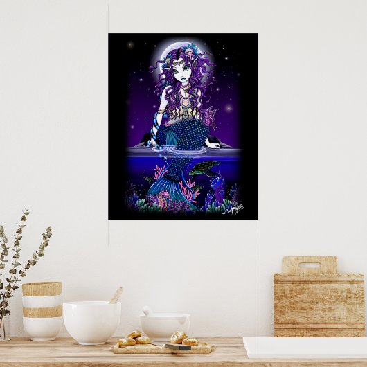 "Uxia" Midnight Mermaid Poster (Keuken)