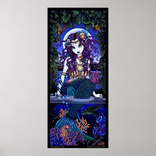 Uxia Original Ocean Scape Dark Mermaid HUGE Poster (Voorkant)