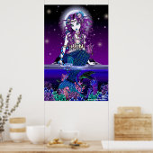 Uxia Twilight Moon Mermaid Poster (Keuken)